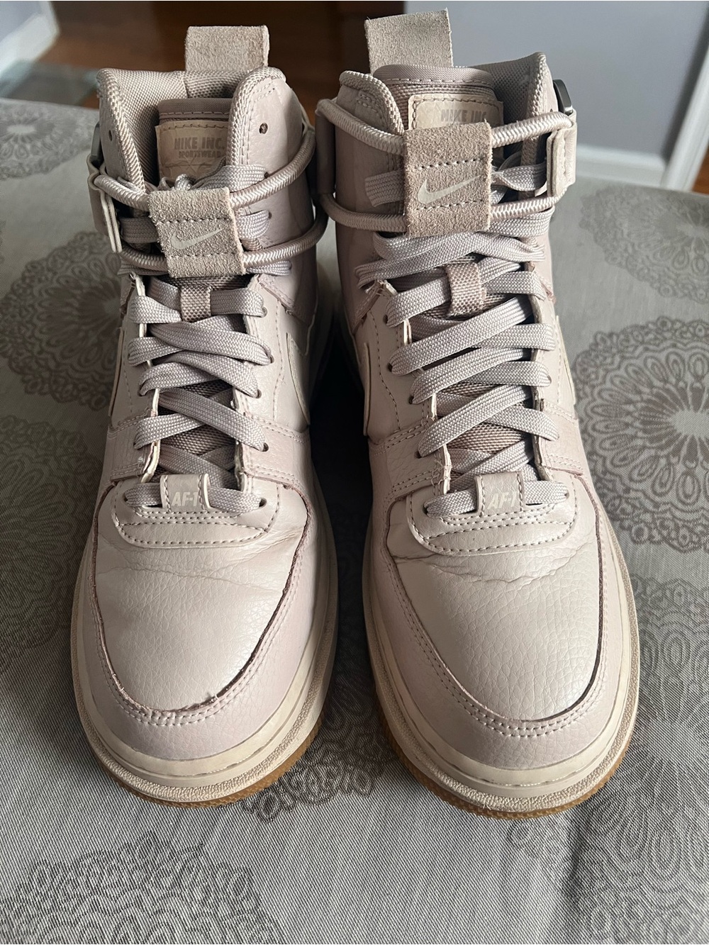 Nike Women’s High-Top Sneakers in Pale Taupe
